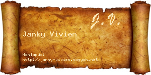 Janky Vivien névjegykártya