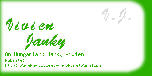 vivien janky business card